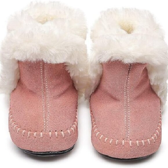 Jack & Lily Cuddly Steps Baby & Toddler Suede Boots Classic Blush 18-24 Months - Picture 1 of 16